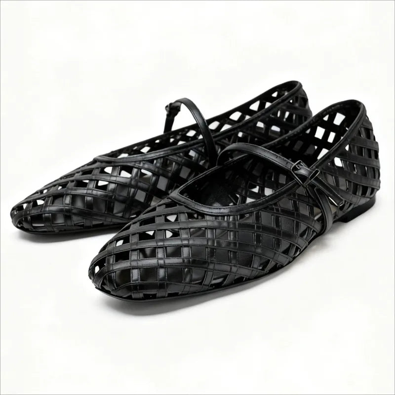Ballet Flats Women Gold Hollow Women Sandals