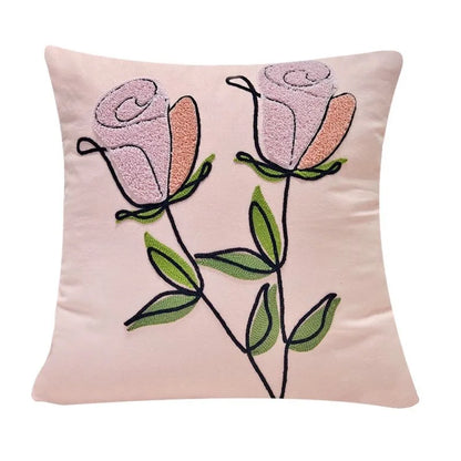 Wind Tulip Pillow Living Room Sofa Pillow Bedhead Waist Pillow Pink Cute Pumpkin Home