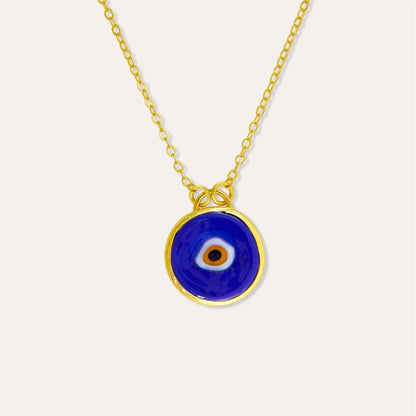 Stainless steel eyeball pendant necklace colorful, sweet,gold-plated