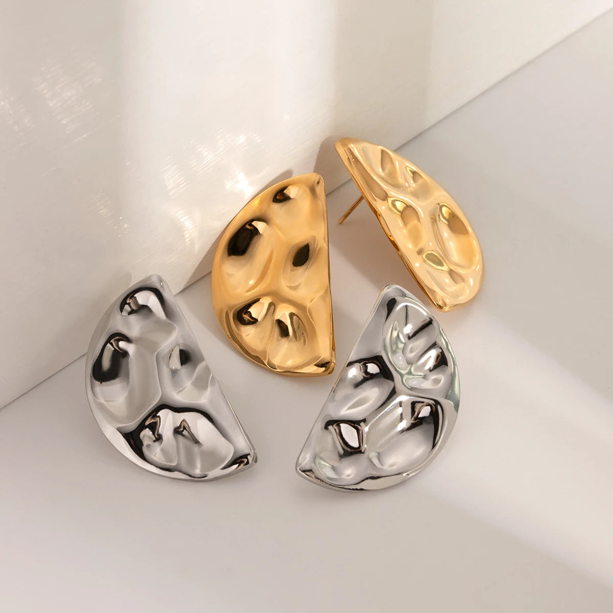 Women's Elegant Plated & Stainless Earrings