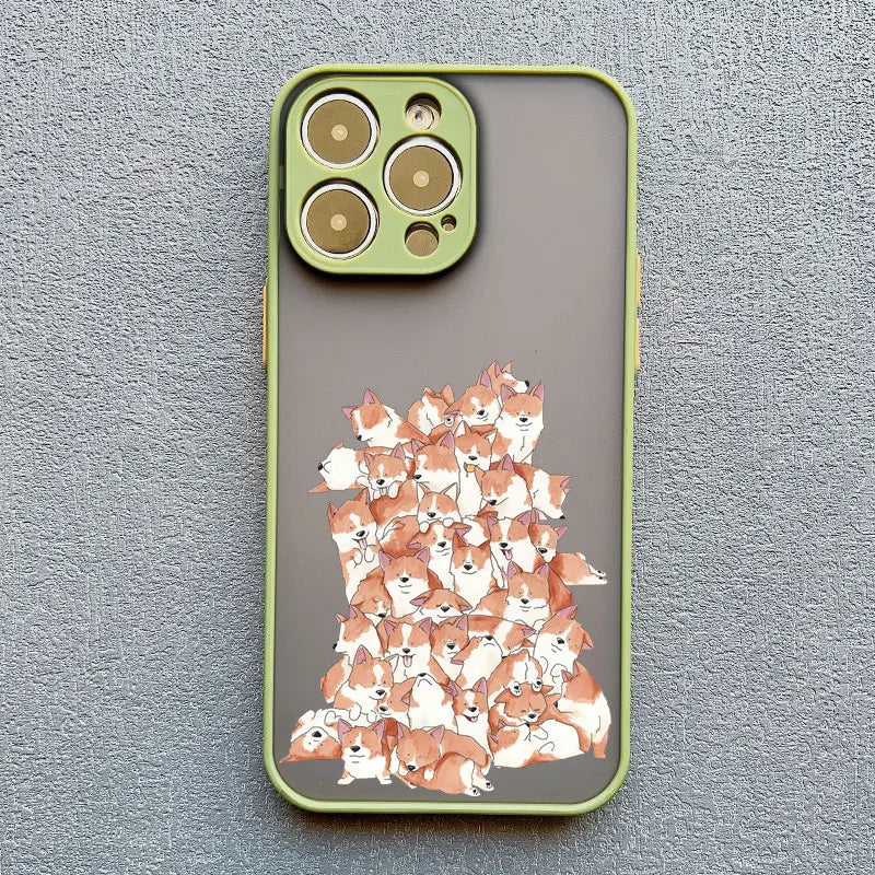 Stacked Cat Phone Case for iPhone 16 15 14 13 12 11 Pro Max 13 12 Mini X XR XS 7 8 Plus Matte Cover Girls Cute Gifts Phone Shell