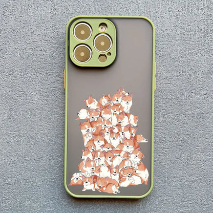 Stacked Cat Phone Case for iPhone 16 15 14 13 12 11 Pro Max 13 12 Mini X XR XS 7 8 Plus Matte Cover Girls Cute Gifts Phone Shell