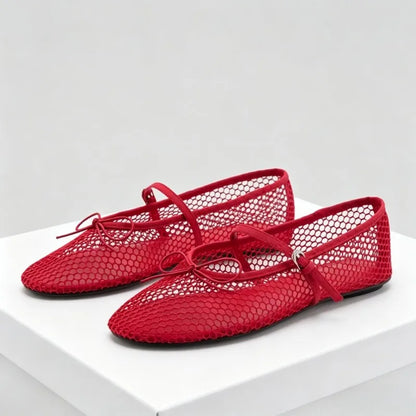 Summer Ballet Flats Women Bow Round Toe Comfortable Casual