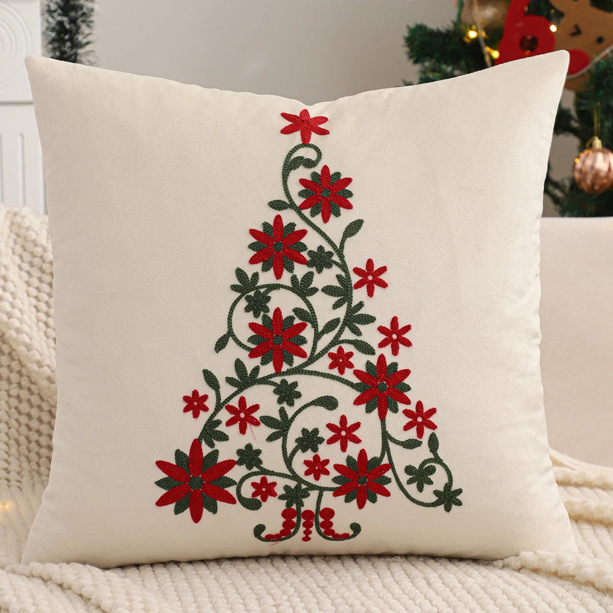 Throw Pillow Cover Christmas Decoration