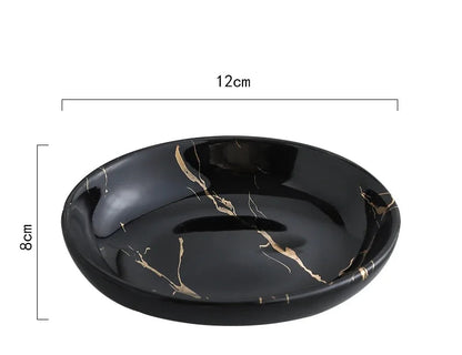 Ceramic Toiletries Bathroom Set Marble Porcelain