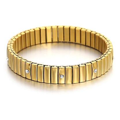 Gold palted Stainless Elastic Bracelet