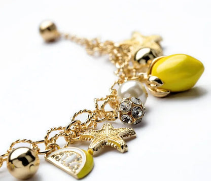 New Arrival Starfish Pendant Lemon Fruit women's bracelet