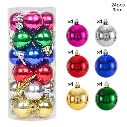 1Box 3/4cm Christmas Balls Christmas Tree Ornaments Xmas Hanging Tree Pendants