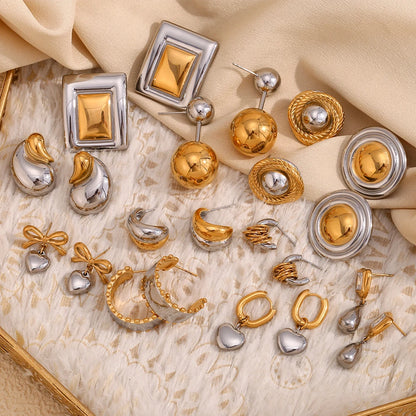 Waterproof Elegant Stainless Earring Steel Plated