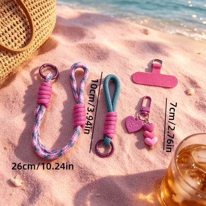 1PC Cellphone Straps Hanging Cord Mobile Phone Lanyard Short Wrist Strap Charm Anti-lost Chain for Women Keychain Pendant