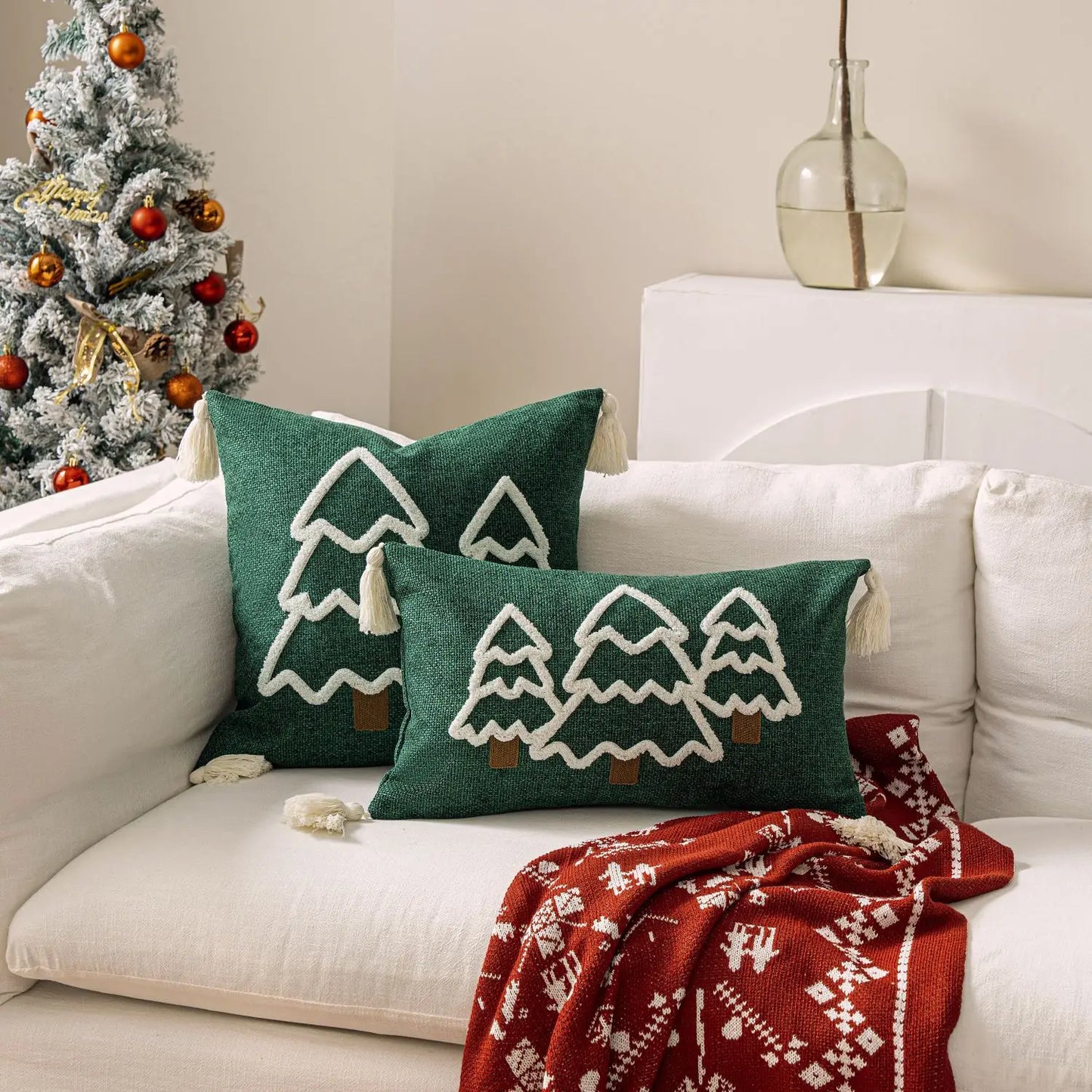 Throw Pillow Cover Christmas Decoration