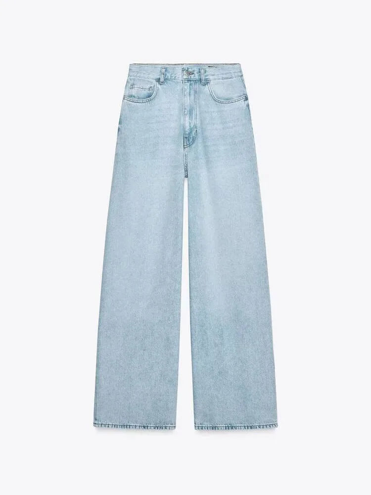 New Arrival Women's Deni Waist Wide Leg Jeans