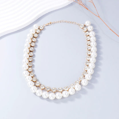 Pearl Rhinestone  Necklace for Women Luxury Jewelry