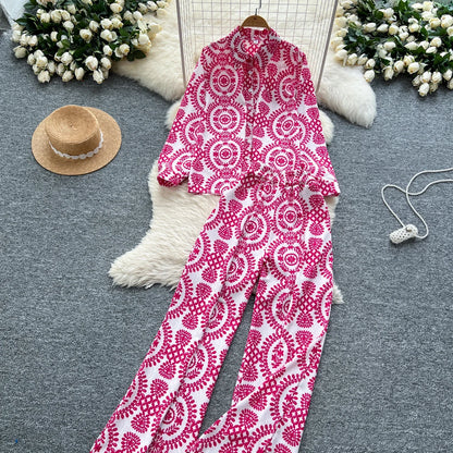 Elegant Women's Floral Two Piece