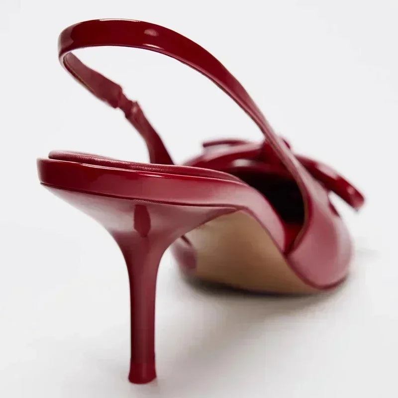 Luxury Designer Red Bow High Heels