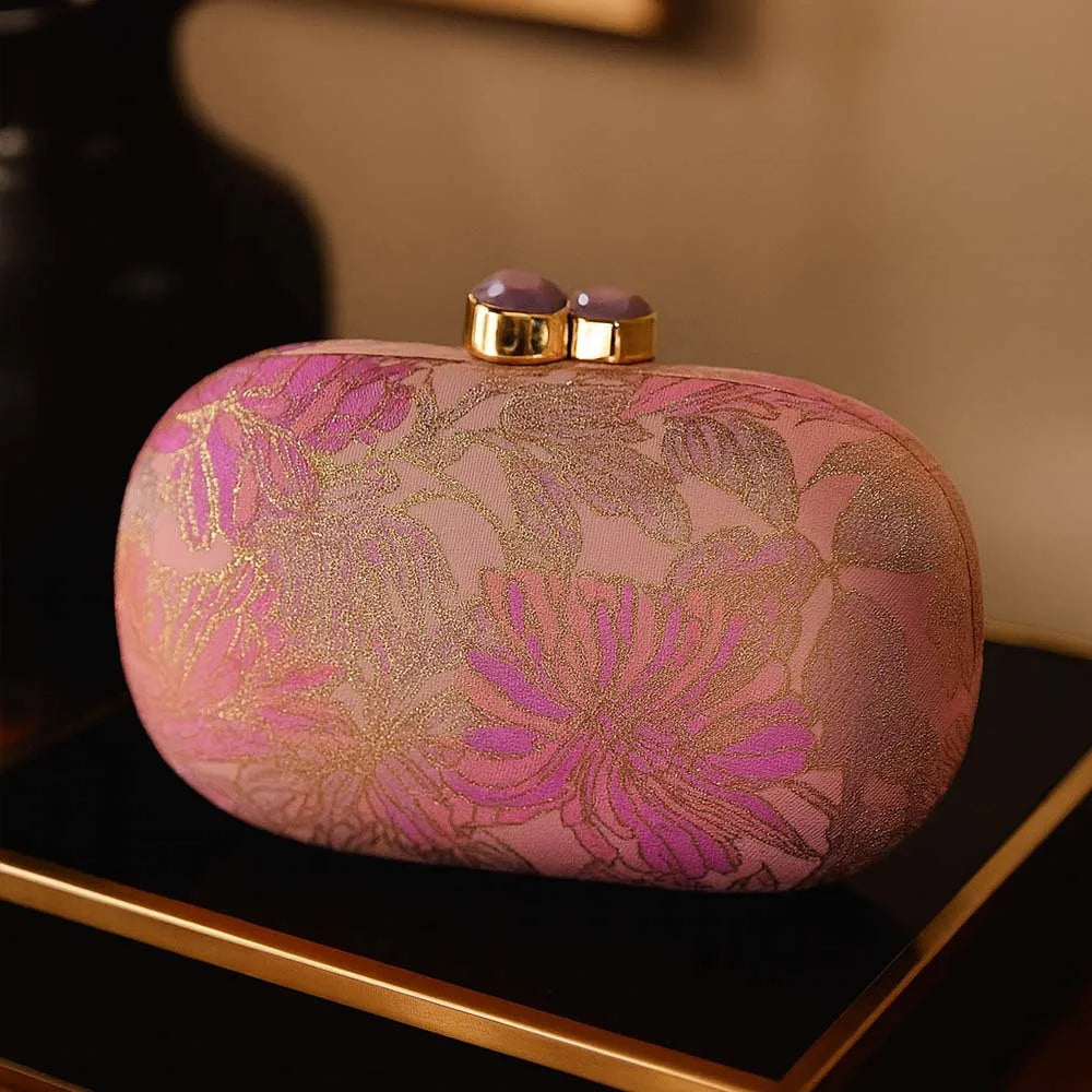 Women Vintage Flower Clutch Bag