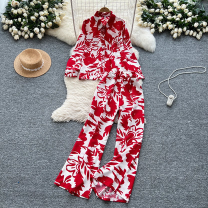 Elegant Women's Floral Two Piece