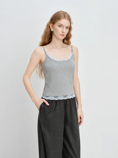 New Arrival:Elegant Stylish Fine Ribbed Slim-Fit Lace Trim Strapless Layering Top Base Layer Women