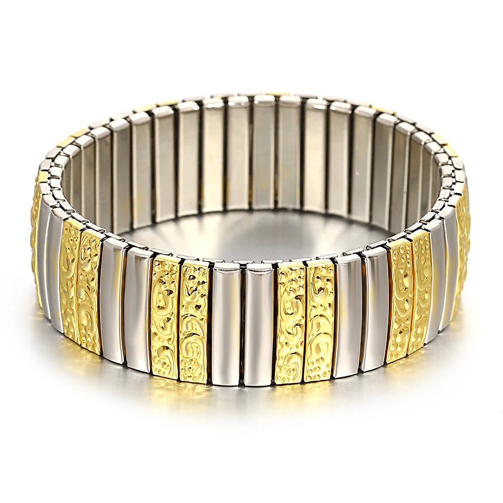 Gold palted Stainless Elastic Bracelet
