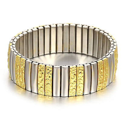Gold palted Stainless Elastic Bracelet