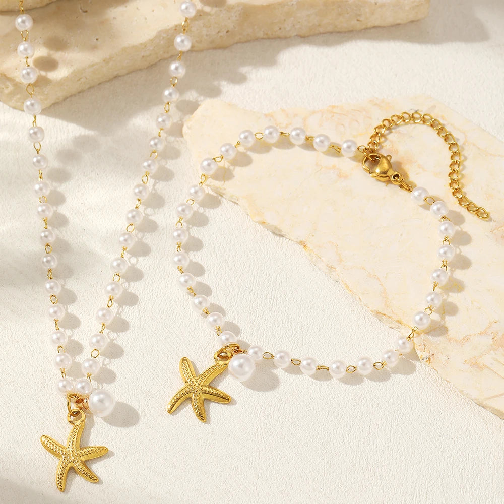 Set Jewelry Stainless Starfish For Women