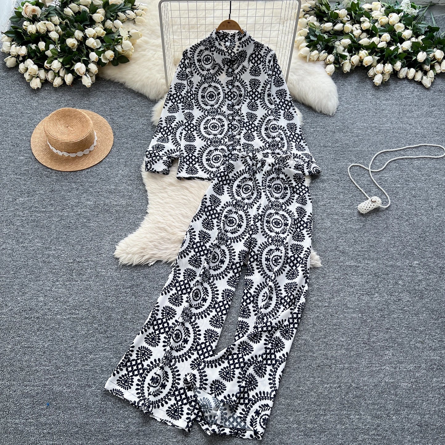 Elegant Women's Floral Two Piece