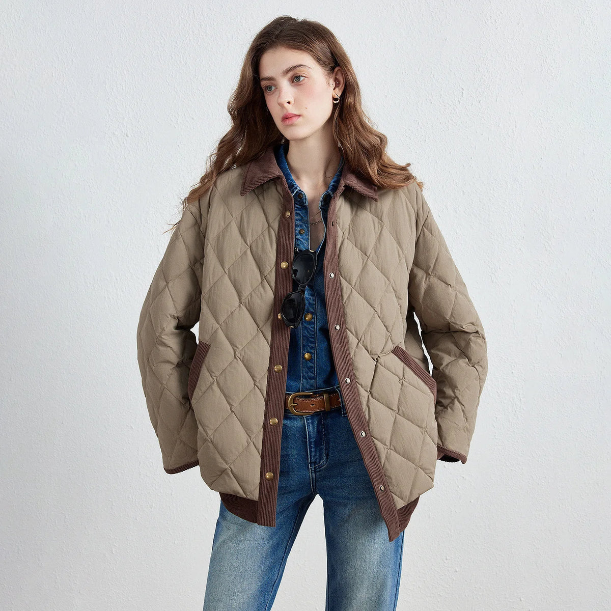 Women Shirt Style Down Jacket