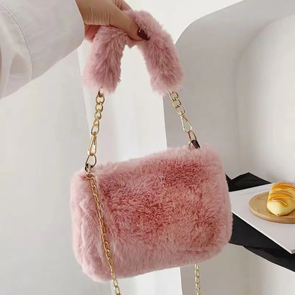 New Fashion Women Handbags Winter Furry