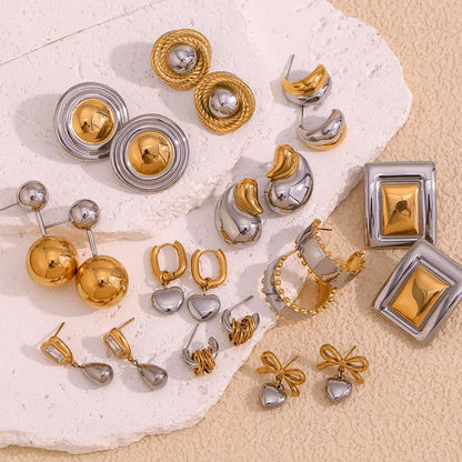Waterproof Elegant Stainless Earring Steel Plated