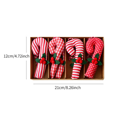 Christmas red berries walking stick decoration