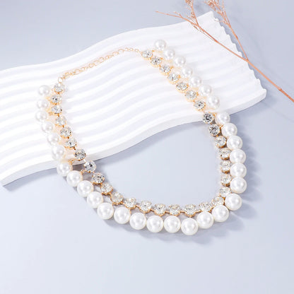 Pearl Rhinestone  Necklace for Women Luxury Jewelry