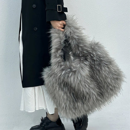 Luxury Faux Mink Fur Bags for Women Handbags