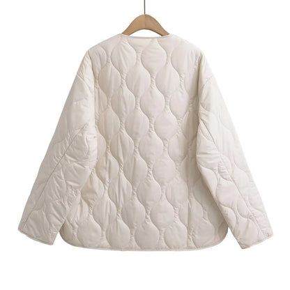 Elegant Casual and versatile neck bow Tie cotton Jacket For Women