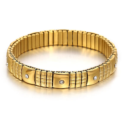 Gold palted Stainless Elastic Bracelet