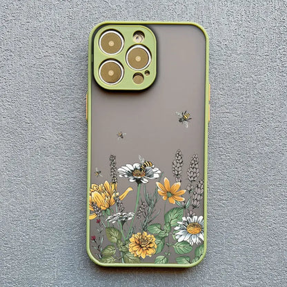 Elegant Pink Purple Flower Phone Case For iPhone 16 17 15 14 13 12 11 Pro Max Covers Mini  7 8 Plus XS X XR
